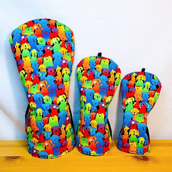 Golf Head Cover Set of 3 (Driver, Fairway wood and Hybrid) Handmade by SHIZUJP - Picture 1 of 3